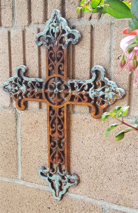 outdoor metal cross for wall